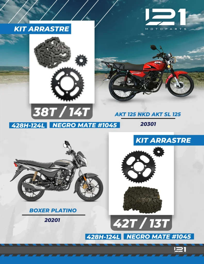 Kits de Arrastre y Cadenas L21 para motos